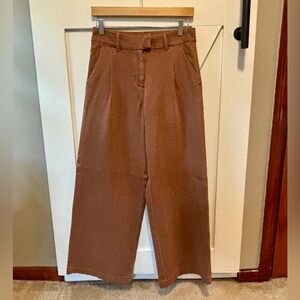 American Eagle Dreamy Drape Stretch High Waisted Trouser - Brown - Size 2 Short